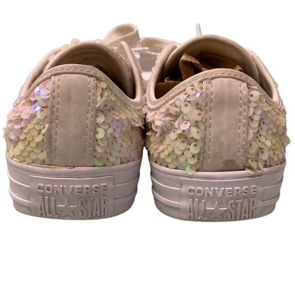 Converse All Star Iridescent Sequined Chuck Taylor aloe Top Sneakers Sz 6 Men 4 - Picture 5 of 9